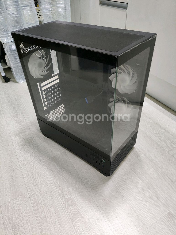 앱코 U30P 마린+ 디스플레이 어항형 강화유리 케이스 RGB 3팬--0