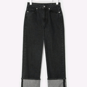 에잇세컨즈 와이드 흑청 롤업 일자 데님 팬츠 / 고고싱 니썸 베이델리 슬로우앤드 데일리쥬 블랙업 에드모어 매니크