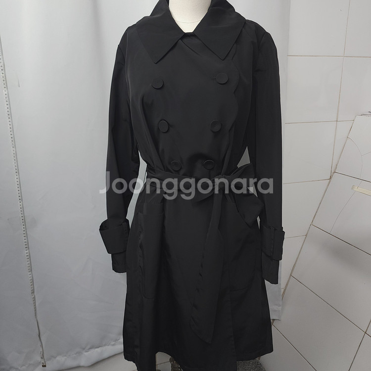 66(108) 디온더라벨 새상품 블랙 트렌치 코트--0