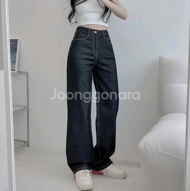 블림핏 생지흑청 롱 와이드 팬츠 XS 자체제작 / 고고싱 니썸 베이델리 슬로우앤드 데일리쥬 블랙업 에드모어 매니크--3