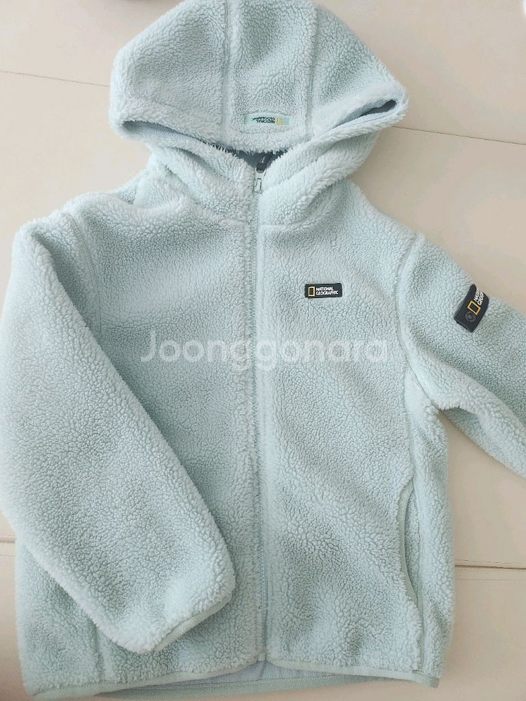 내셔널지오그래픽키즈 후드 점퍼 110 .130민트--0