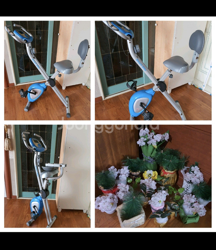 실내자전거실내에서튼튼하게다리운동하실분저렴히2만원예쁜조화는덤--1