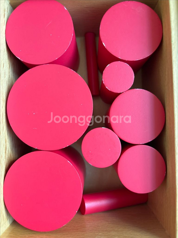 루덴스 몬테소리 10구 원목 꼭지 원기둥 + 색기둥--2