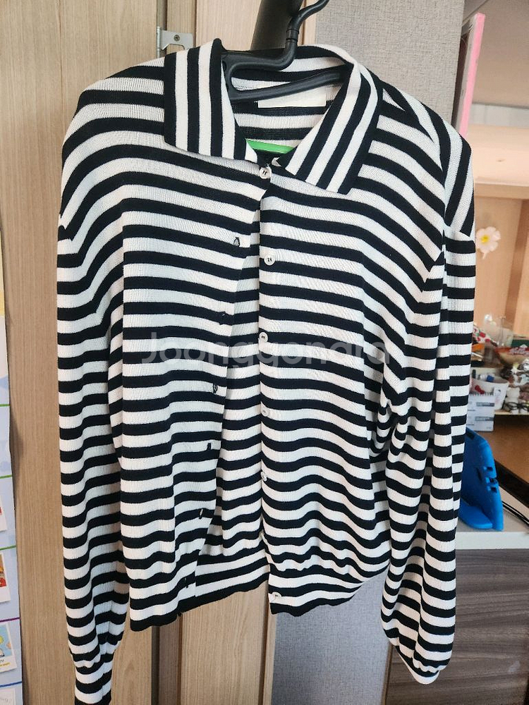 프레쉬라벨 스트라이프 니트 가디건--0