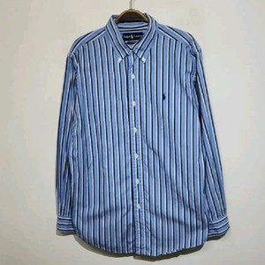 (L) 랄프로렌 폴로 셔츠 스트라이프 로고 남방 캐주얼