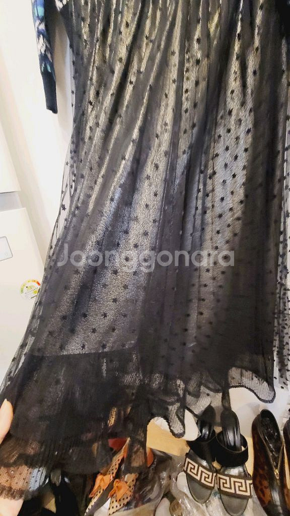 프릴 에스닉 포근니트. 오즈세컨 도트샤 스커트--9