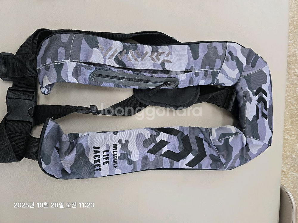 다이와 자동팽창 구명조끼 DF-9007 그레이카모--4