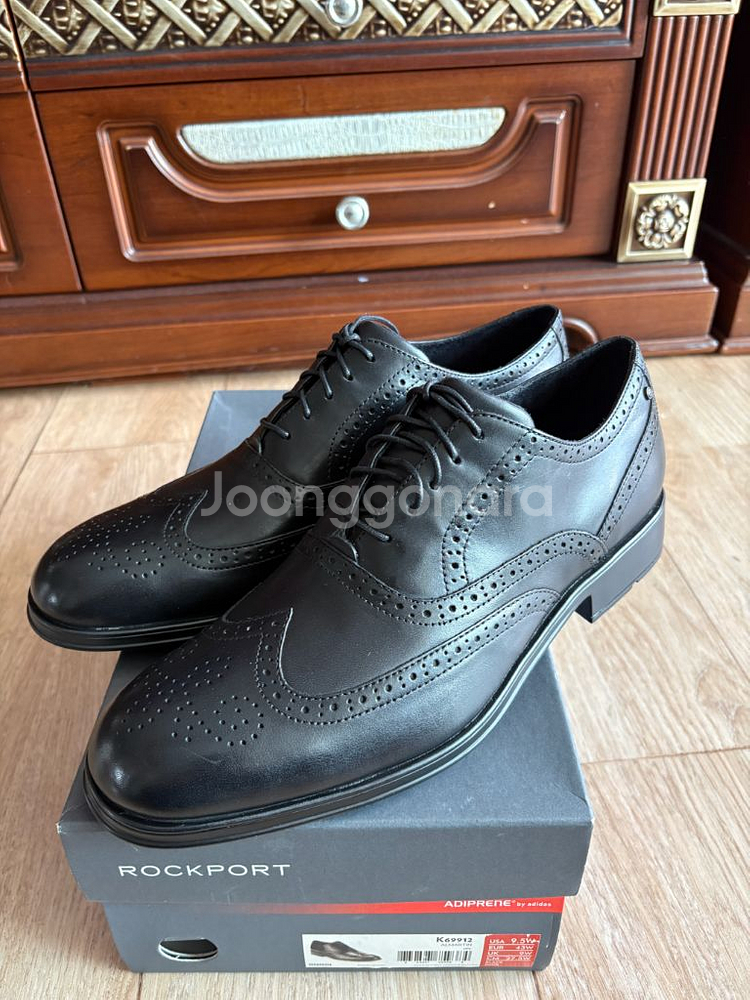 락포트 남성구두 윙팁 블랙 9.5W(나이키 기준 285)새제품--1