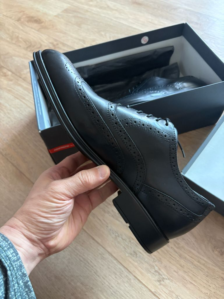 락포트 남성구두 윙팁 블랙 9.5W(나이키 기준 285)새제품--6