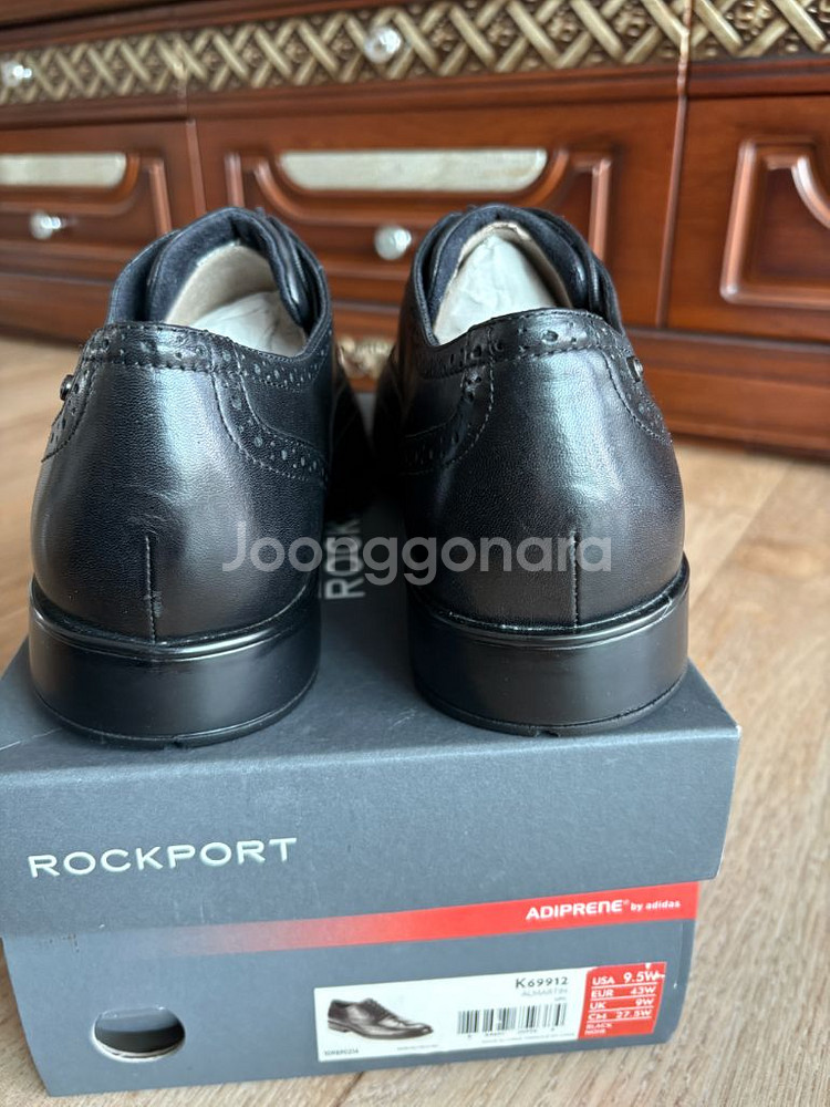 락포트 남성구두 윙팁 블랙 9.5W(나이키 기준 285)새제품--4