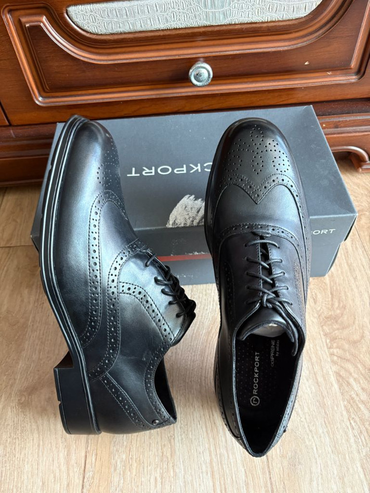 락포트 남성구두 윙팁 블랙 9.5W(나이키 기준 285)새제품--5