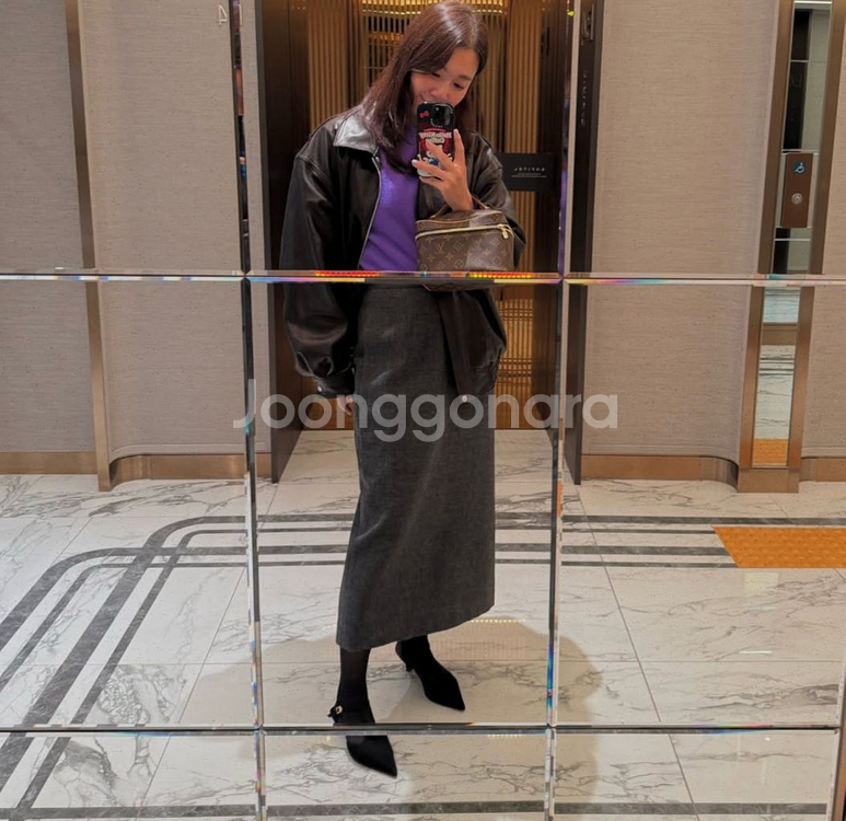 Salondeju 살롱드쥬 울 롱 스커트 S사이즈--3