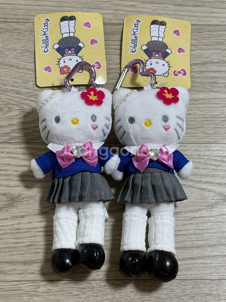 미사용 개별 산리오 헬로키티 고고걸 갸루 롱다리 키티교복 인형키링 스타일--1