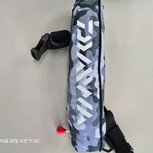 다이와 자동팽창 허리형 구명조끼 DF-9403 그레이카모