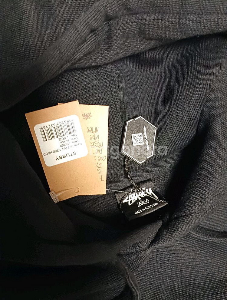 [L] 스투시 이스트 피그먼트 후드 새상품--3