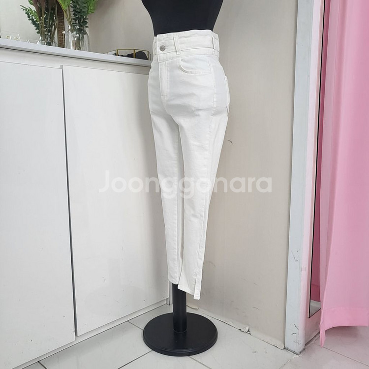 원버튼 하이웨스트 기모 스키니팬츠(S,M)--2