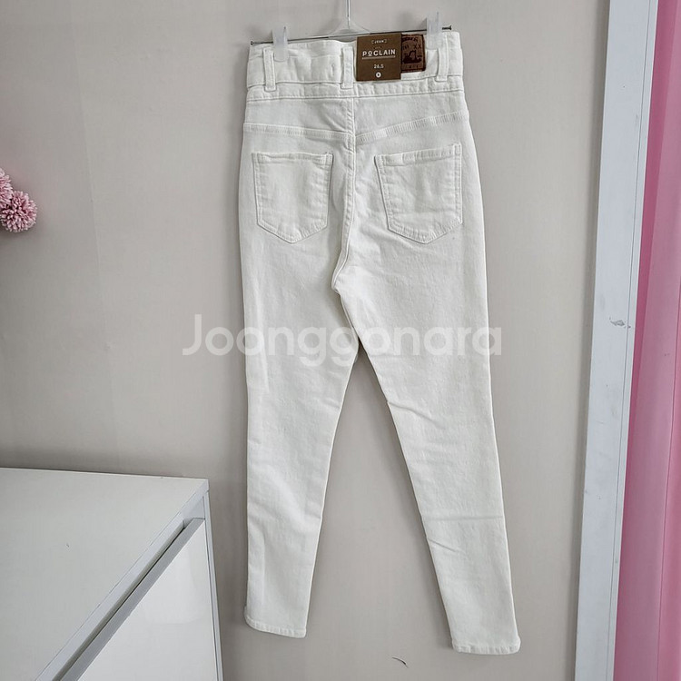 원버튼 하이웨스트 기모 스키니팬츠(S,M)--5