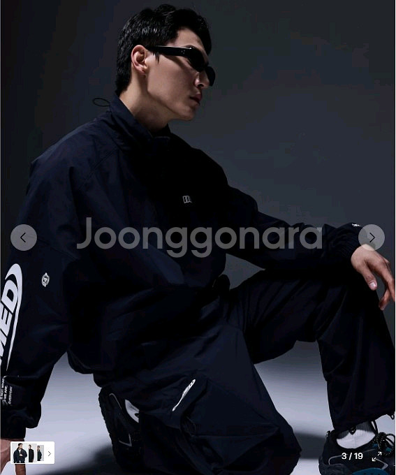 머슬암드 새상품 아노락 자켓 블랙 XL--2