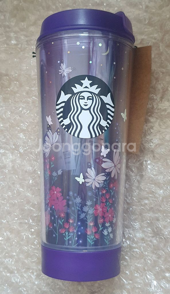 스타벅스 스프링 플라워 LED 텀블러--0