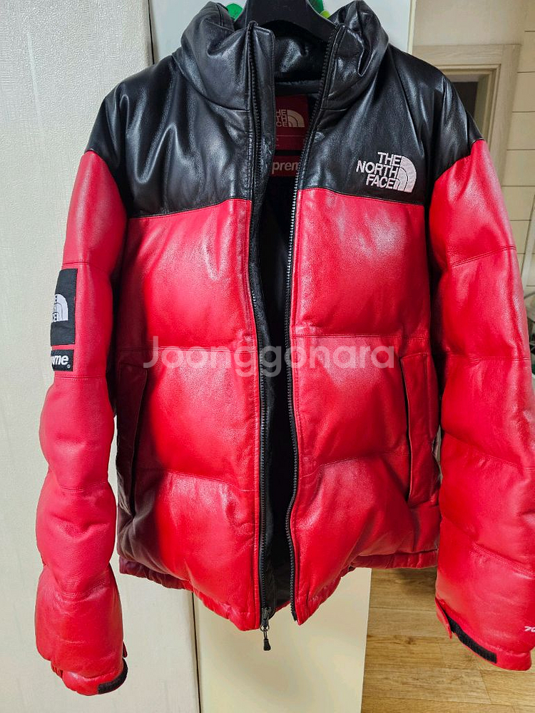 슈프림 노스페이스 눕시 레더--0