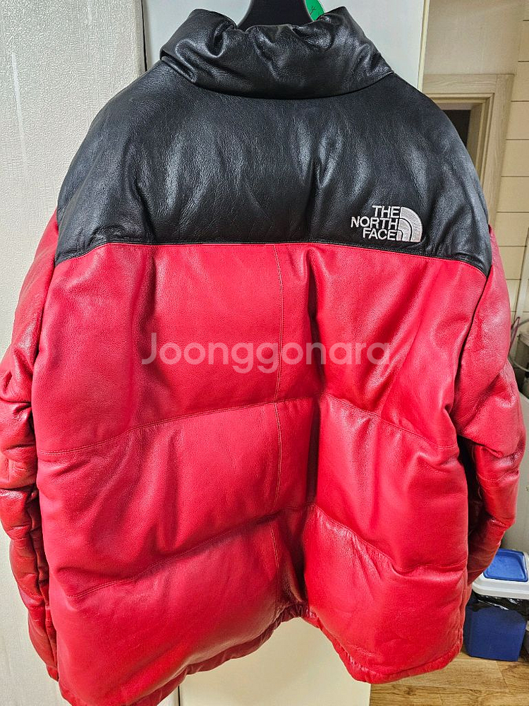 슈프림 노스페이스 눕시 레더--1