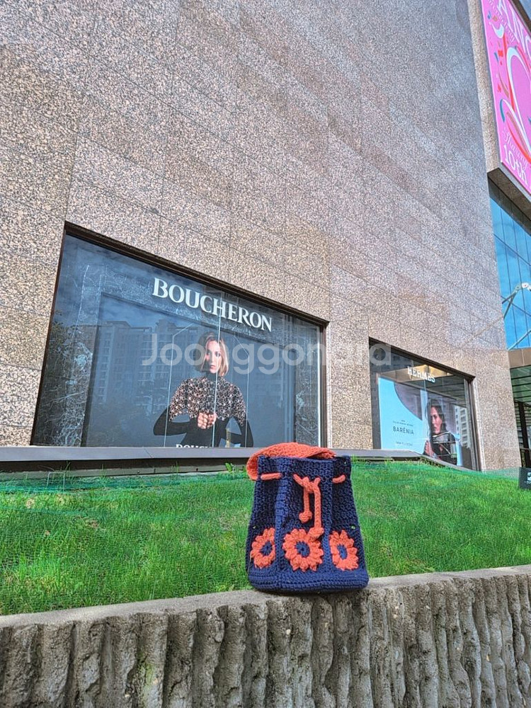 핸드메이드 가방 뜨개질 버킷백--0