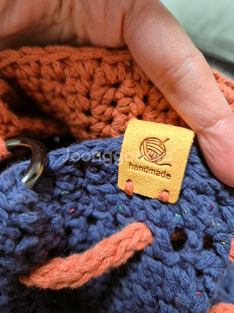 핸드메이드 가방 뜨개질 버킷백--7