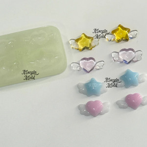 엔젤 하트&별 레진몰드 판매 (몰드 사진 포함)