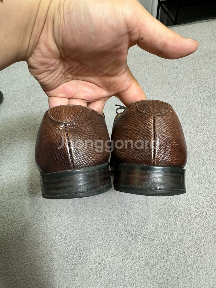 260E 탠디 브라운 사피아노 스트레이트 팁 구두--5