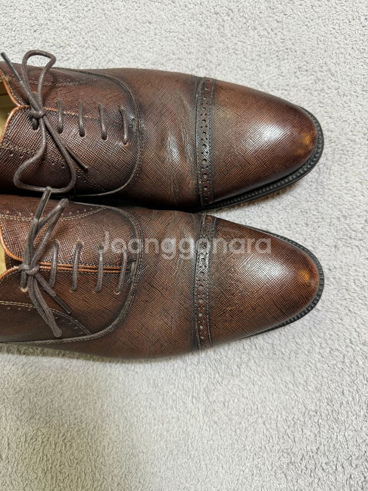 260E 탠디 브라운 사피아노 스트레이트 팁 구두--4