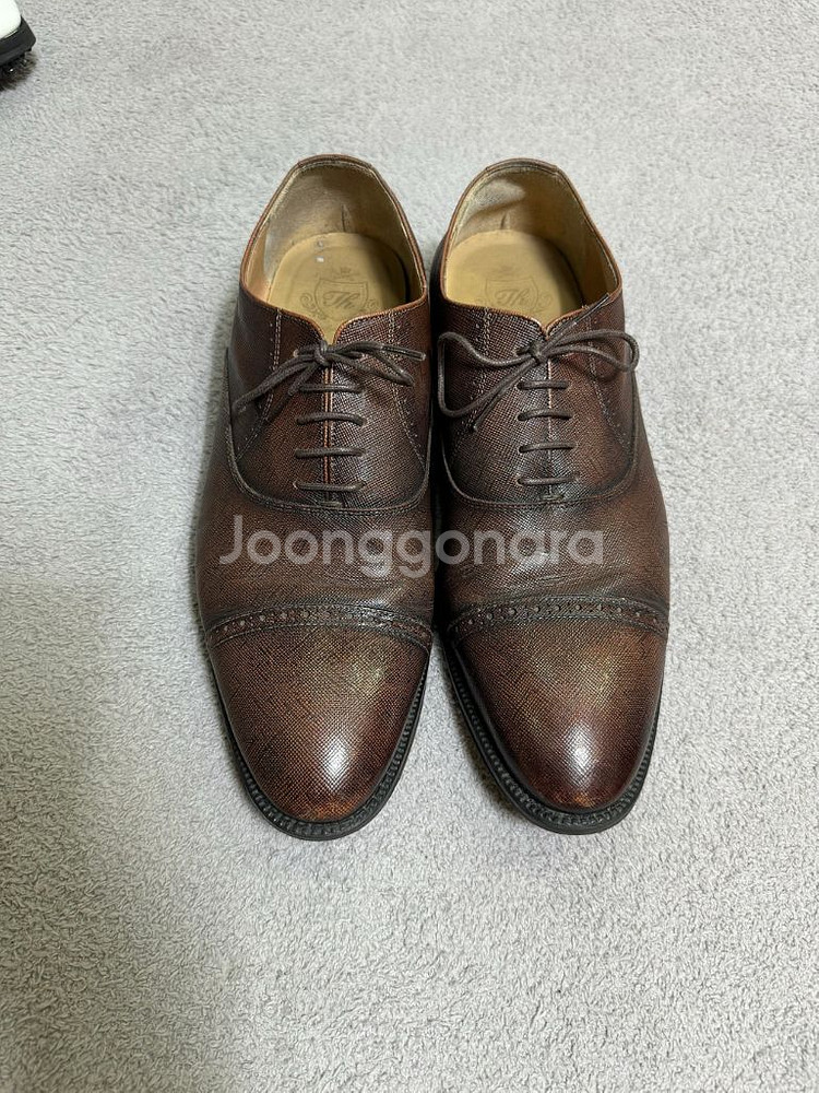 260E 탠디 브라운 사피아노 스트레이트 팁 구두--3