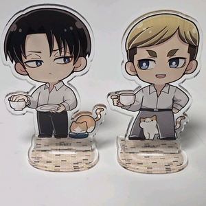 진격의 거인 고양이 SD 엘빈 리바이 아크릴스탠드