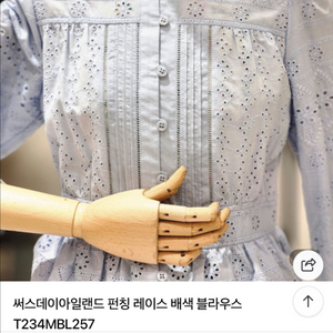 써스데이아일랜드 레이스 블라우스