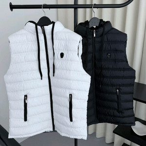 어메이징크리 후드 골프 패딩조끼