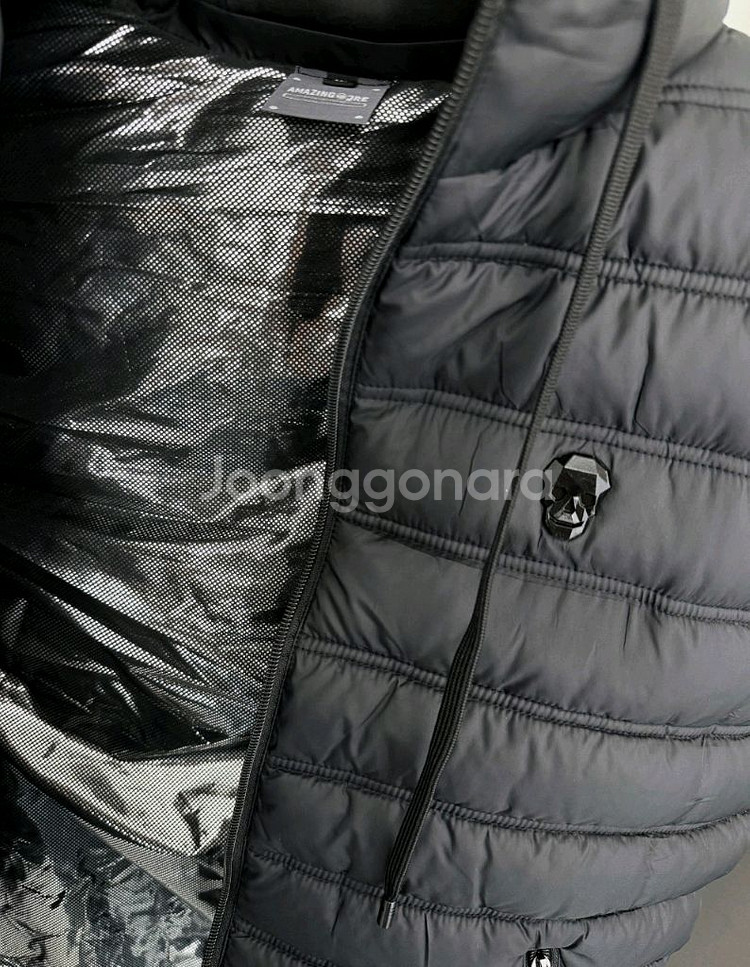 어메이징크리 후드 골프 패딩조끼--4