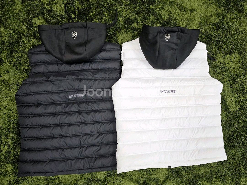 어메이징크리 후드 골프 패딩조끼--6