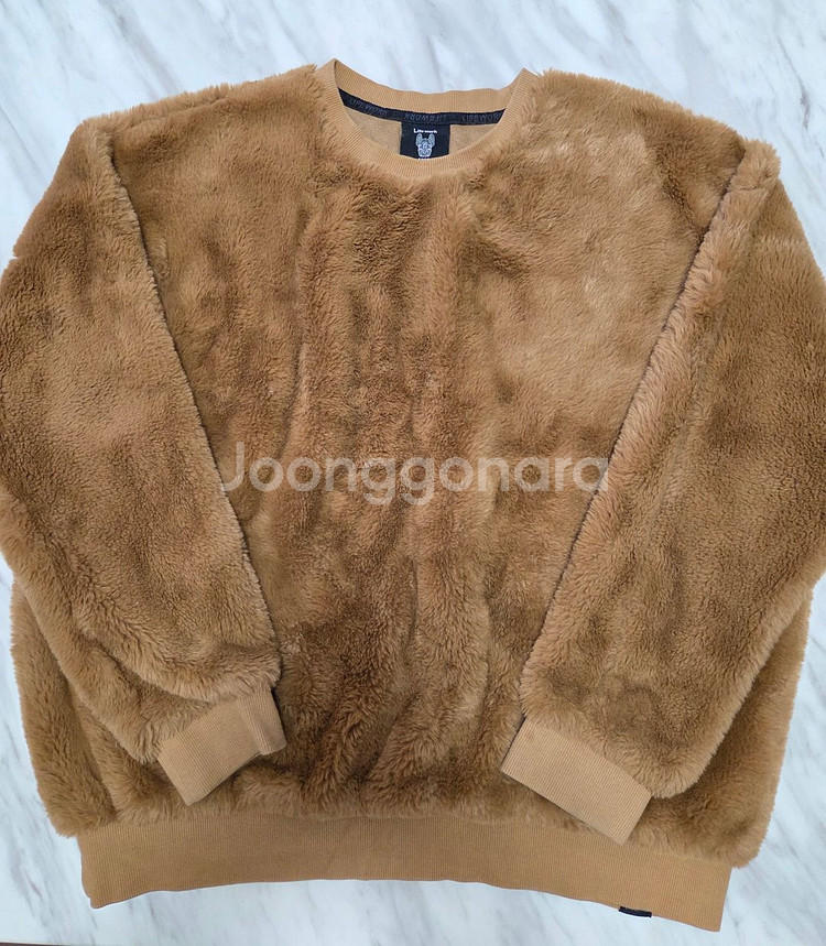 라이프워크 공용 오버핏 퍼 맨투맨--1