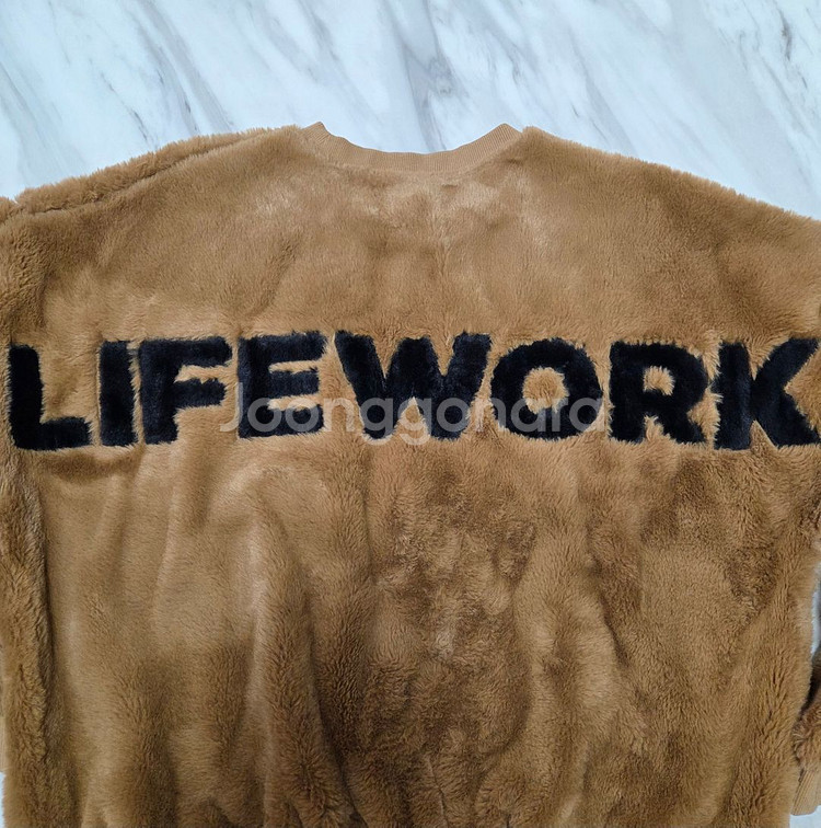 라이프워크 공용 오버핏 퍼 맨투맨--7