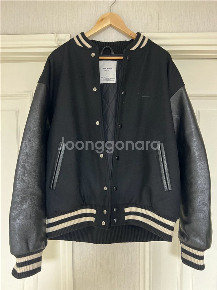 에스피오나지 소가죽 바시티 자켓 XL--0