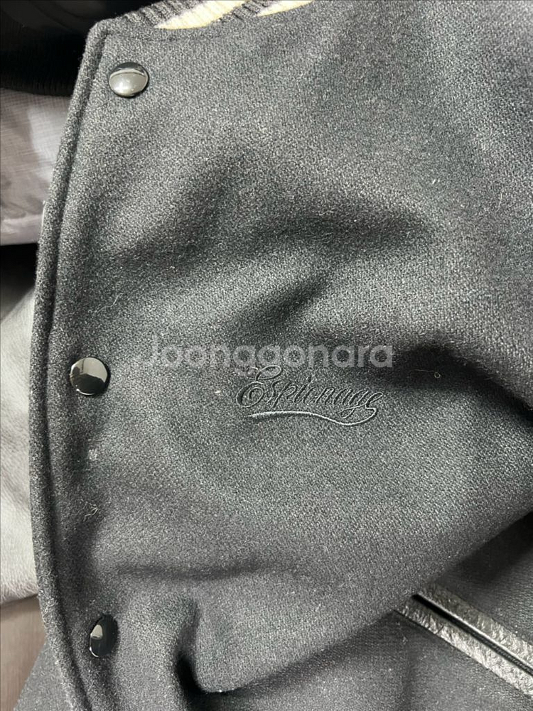 에스피오나지 소가죽 바시티 자켓 XL--5