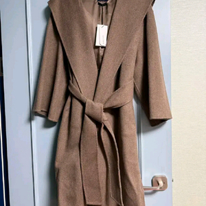 더캐시미어 캐시미어 블렌드 후드 롱 코트