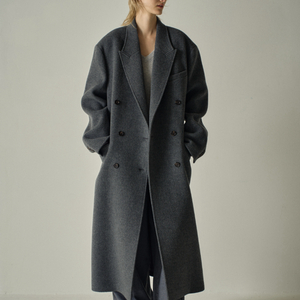 파사드패턴 캐시미어 더블코트 차콜 M