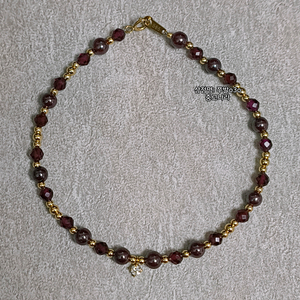 14K 최상급 천연 경면주사 100% 다이아 금 팔찌