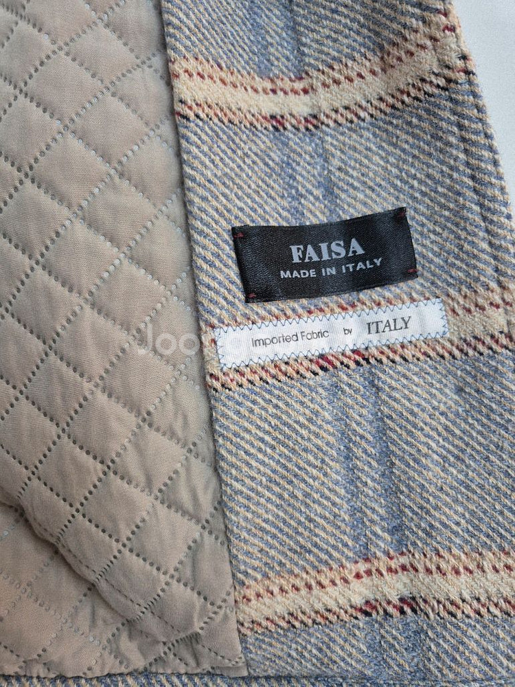 DEWL 체크 누빔 숏 자켓 코듀로이 카라--8