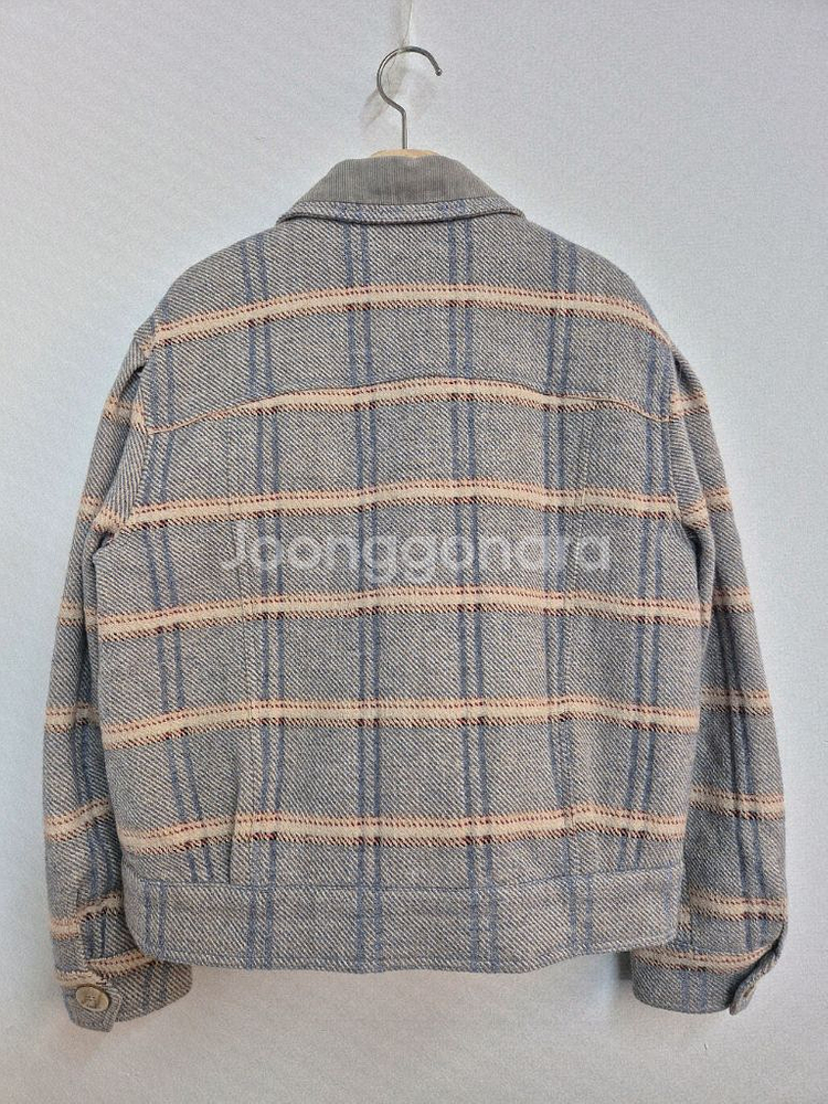 DEWL 체크 누빔 숏 자켓 코듀로이 카라--6
