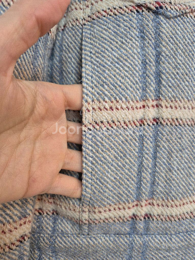 DEWL 체크 누빔 숏 자켓 코듀로이 카라--4