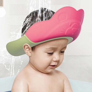 아기 목욕용 모자 핑크 하마