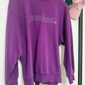 Sculptor 스컬프터 퍼플 보라 맨투맨 기모