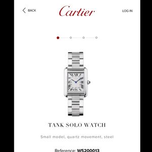 까르띠에 탱크 솔로 스몰 메탈 스틸