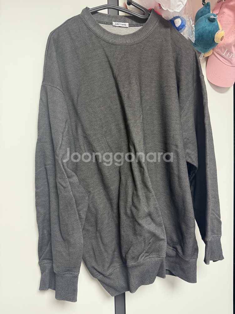 GREYYANG 그레이양 맨투맨 티셔츠 빈티지 차콜 그--0